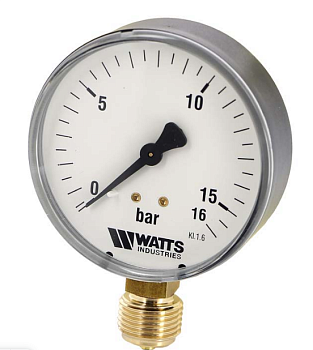 Манометр рад. 100/16(1/2" 16 бар) WATTS